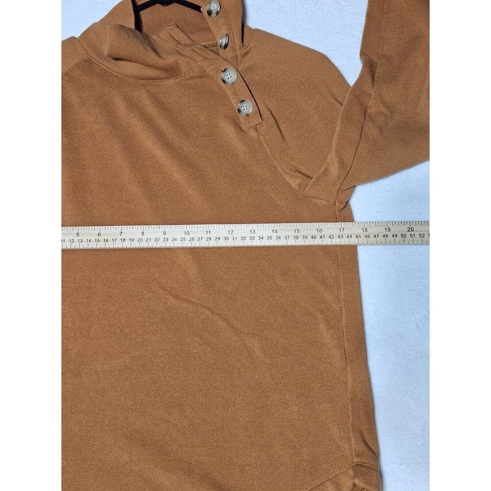 J Crew Sweater Womens Size XXS Orange Turtleneck Button Kelly Casual Sweatshirt - Picture 5 of 8